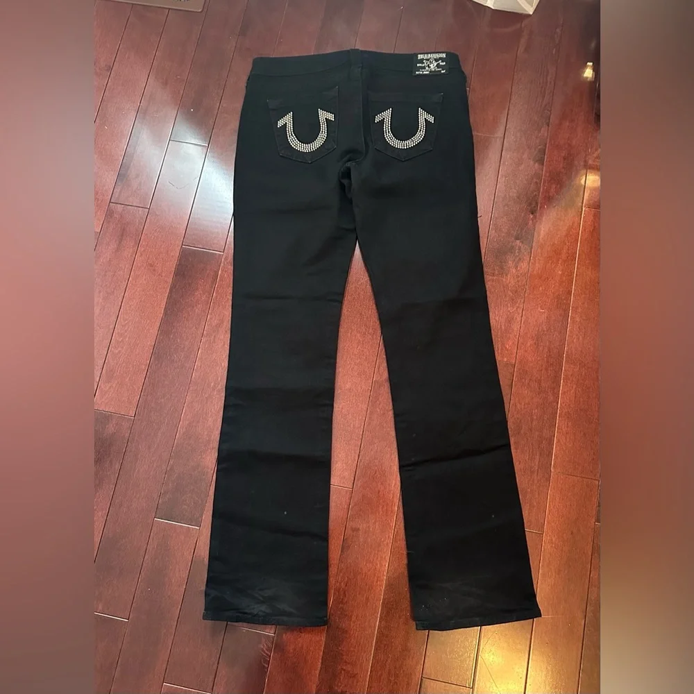 True Religion low rise Black Flare Jeans - Picture 11 of 12